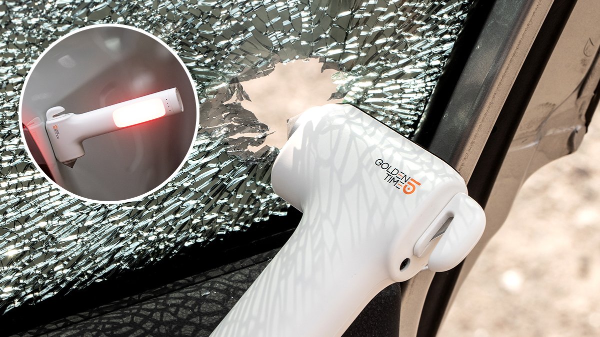 连汽车保险都无法守护的黄金救援时间，4合1车载全能逃生锤