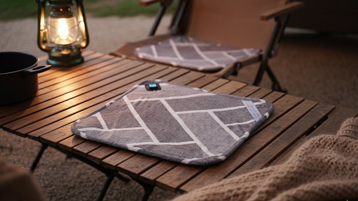 座っているすべての瞬間が温熱効果！断線心配のない100%純粋カーボンクッション