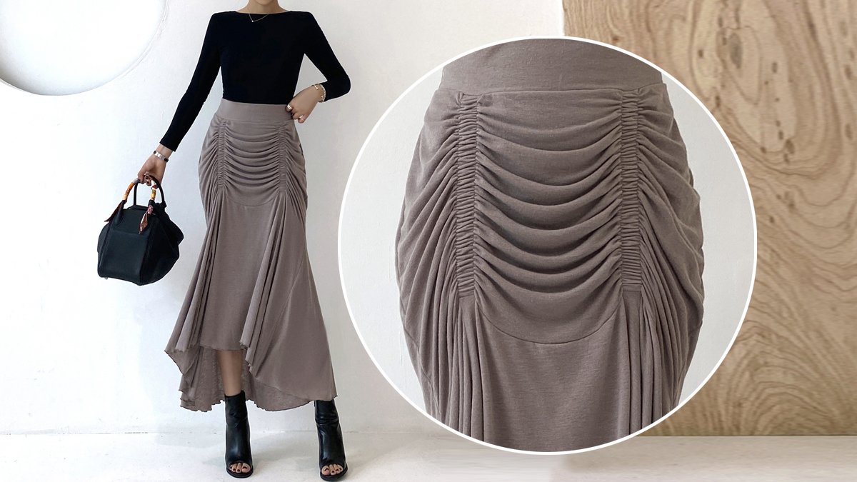 [二次返场] 步步流淌的褶皱，褶裥工艺打造的褶裥美人鱼裙