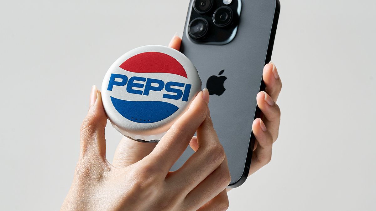 <ペプシ公式コラボ>唯一無二のレトロボトルキャップデザイン マグセーフ対応モバイルバッテリー