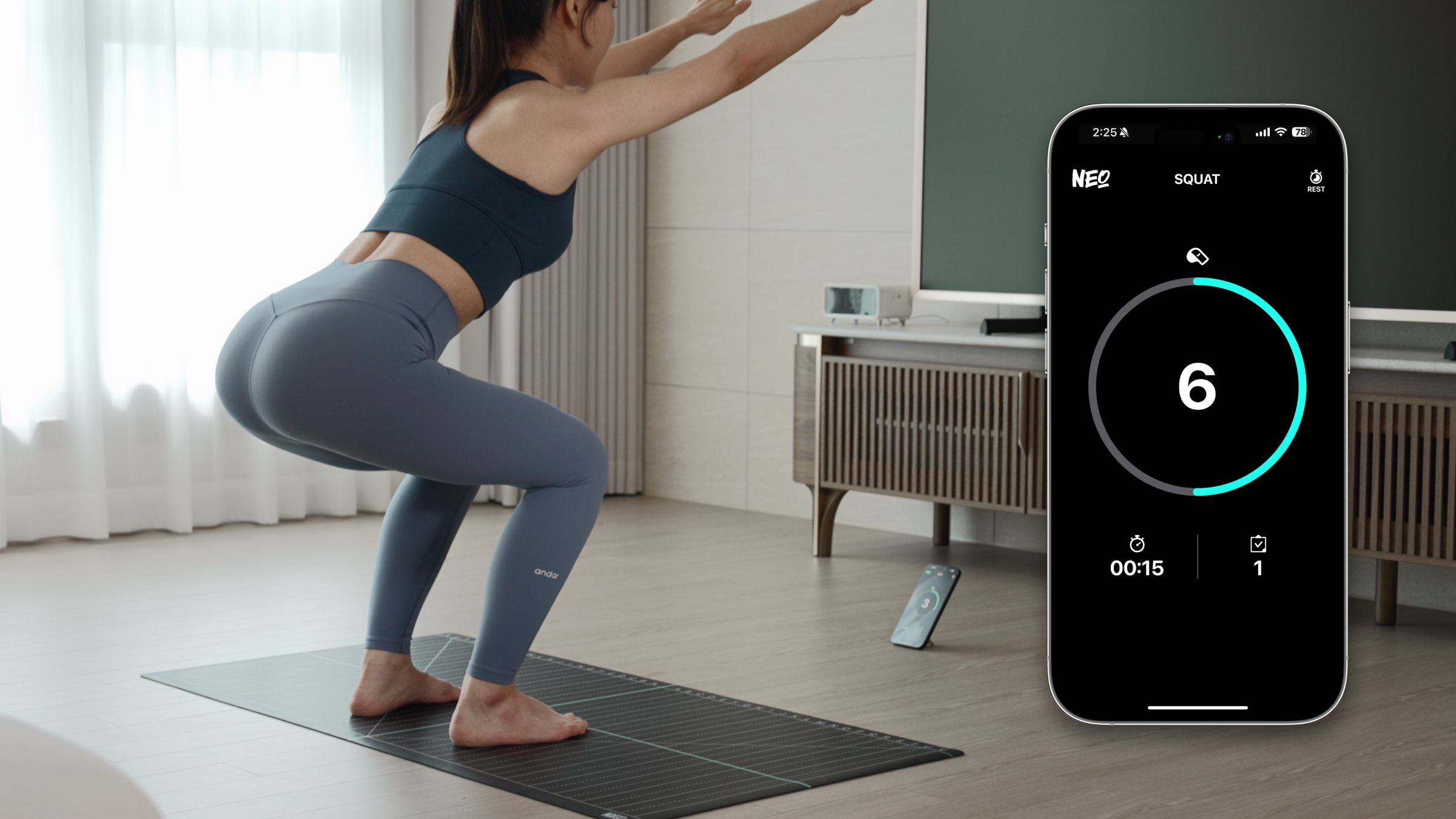 잘못된 자세는 이제 그만 – 바른 자세 근력운동 밸런스 매트 + 앱 연동