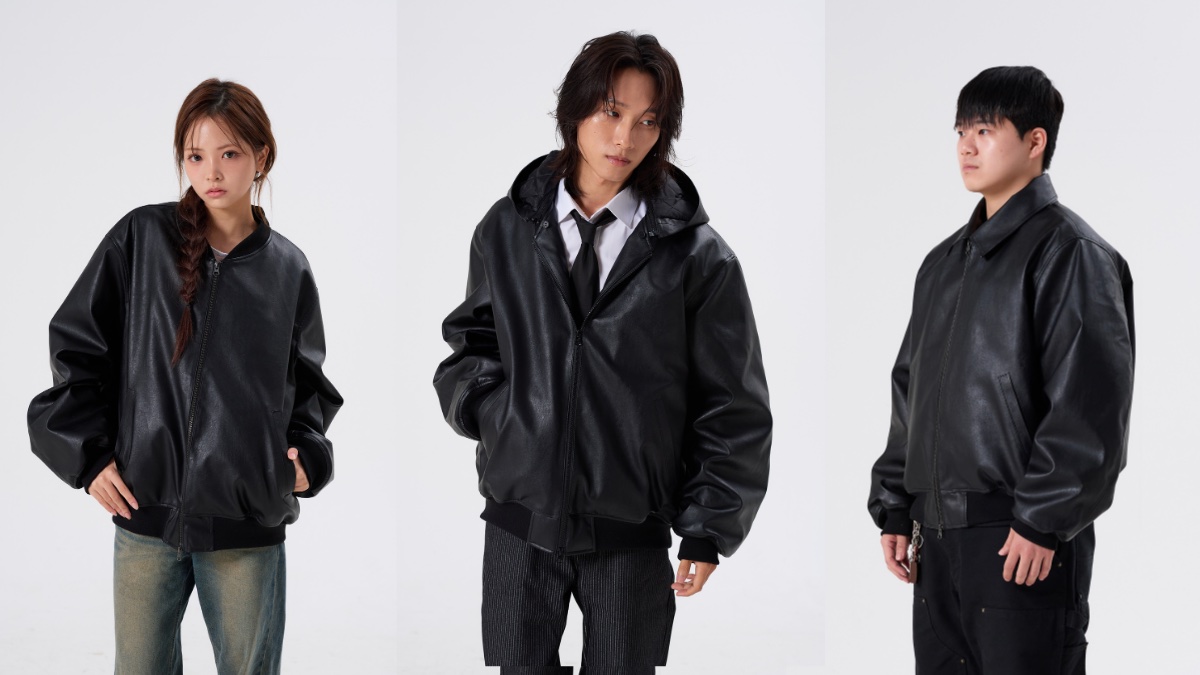 [10万韩元价位] 一件三穿 带可拆卸连帽/立领 超高性价比皮夹克