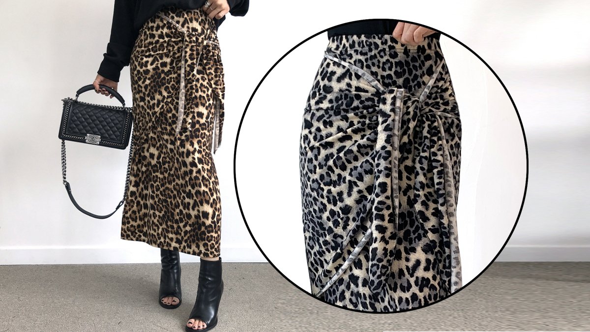 [ホピ結びスカート] プレミアムニット生地のシャーリング結びディテールで完成されたハイエンドスカート