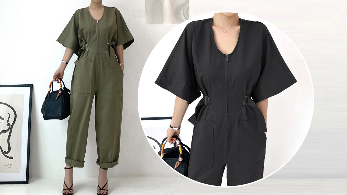 [Park Si-Jump Suit] Flattering silhouette and sophisticated fit in one minimalist mood boxy fit all-in-one