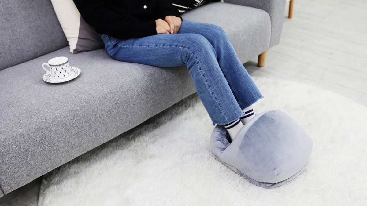 Cozy Velvet Foot Warmer Electric Heater for Chilly Feet