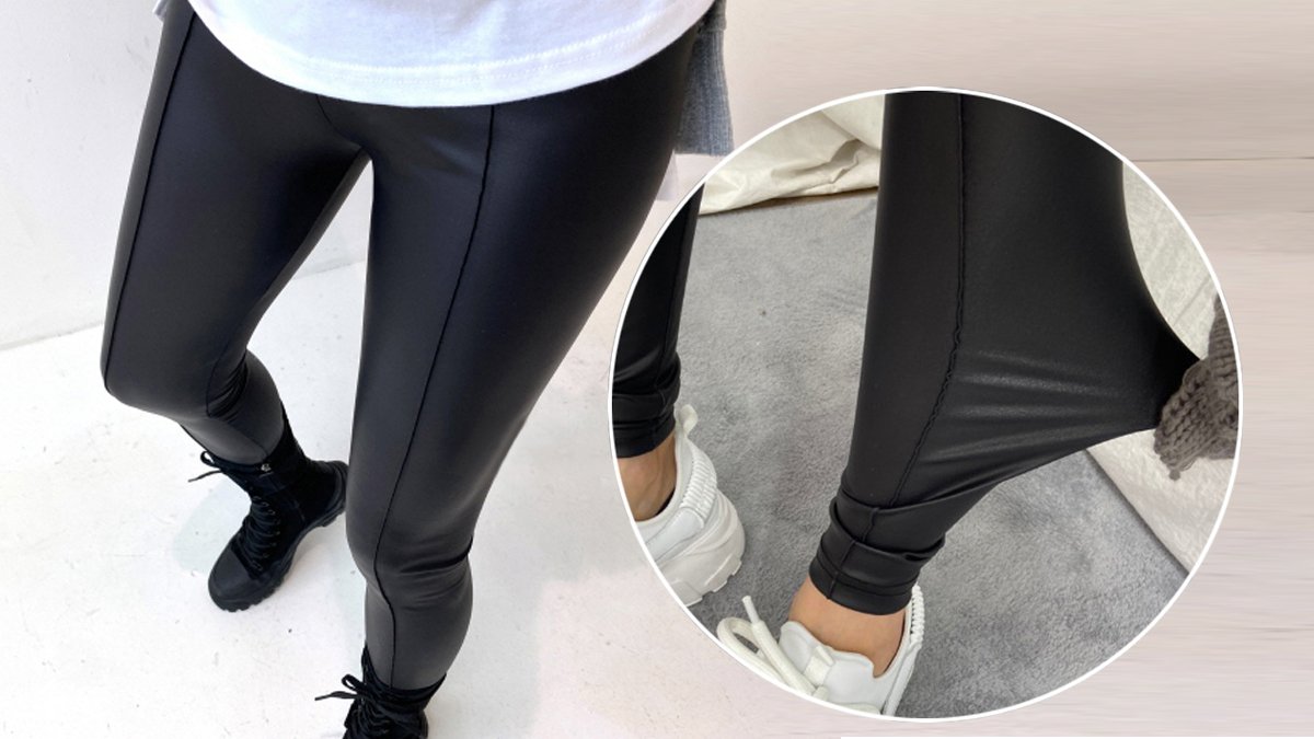 [二次加演]高个子女性也能穿88码，全球热销的舒适皮革平脚紧身裤