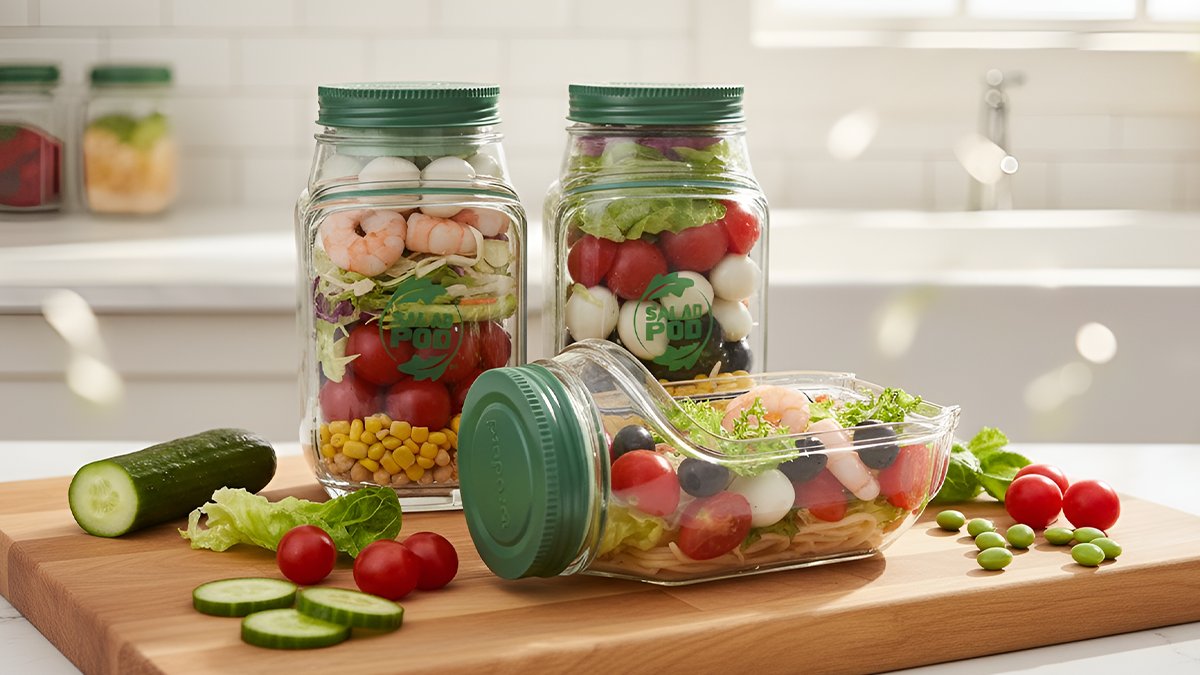 ミールプレップからランチボックスまで — シェイクしてすぐ食べられるオールインワンサラダポット！