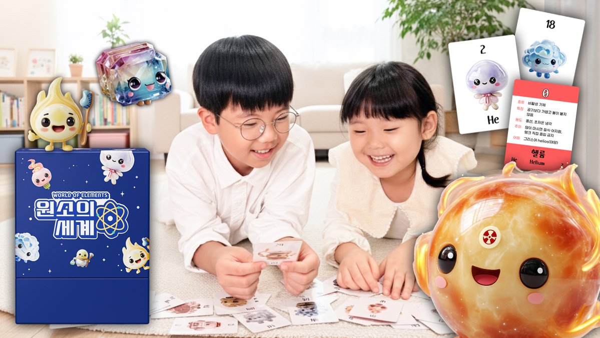 [하루10분 보드게임] 놀다보면 외워지는 주기율표 원소카드 원소의세계