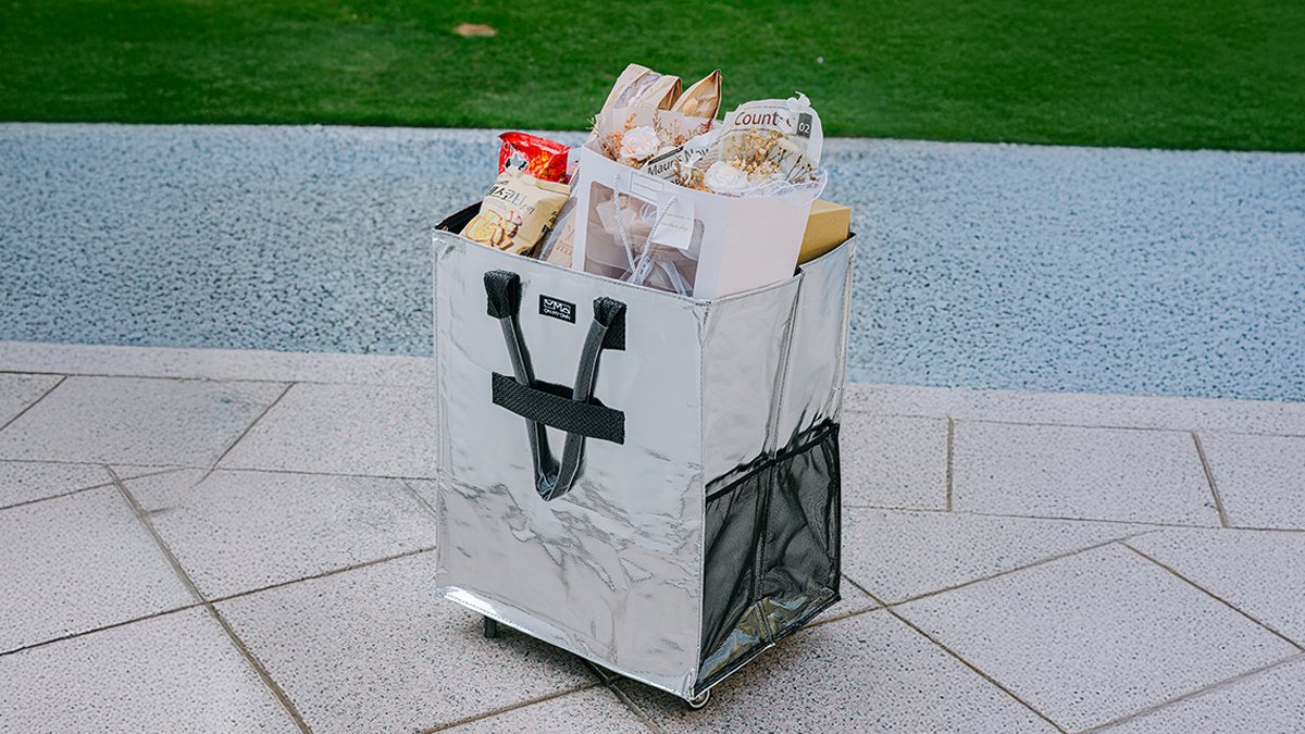 闪耀轻盈100L大容量购物车，超适合超市、洗衣店和露营