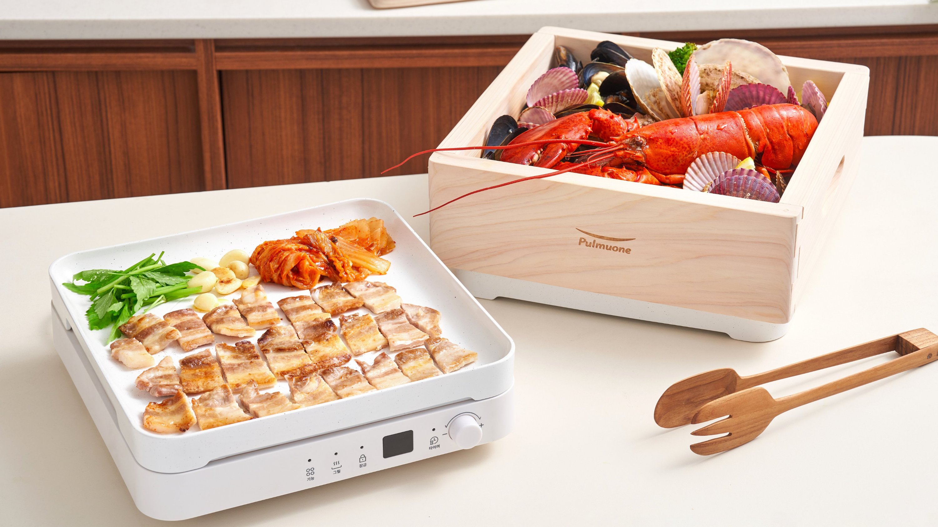 加购回归｜3合1多功能电磁炉·烤盘·柏木蒸锅，一台搞定家庭派对美味！