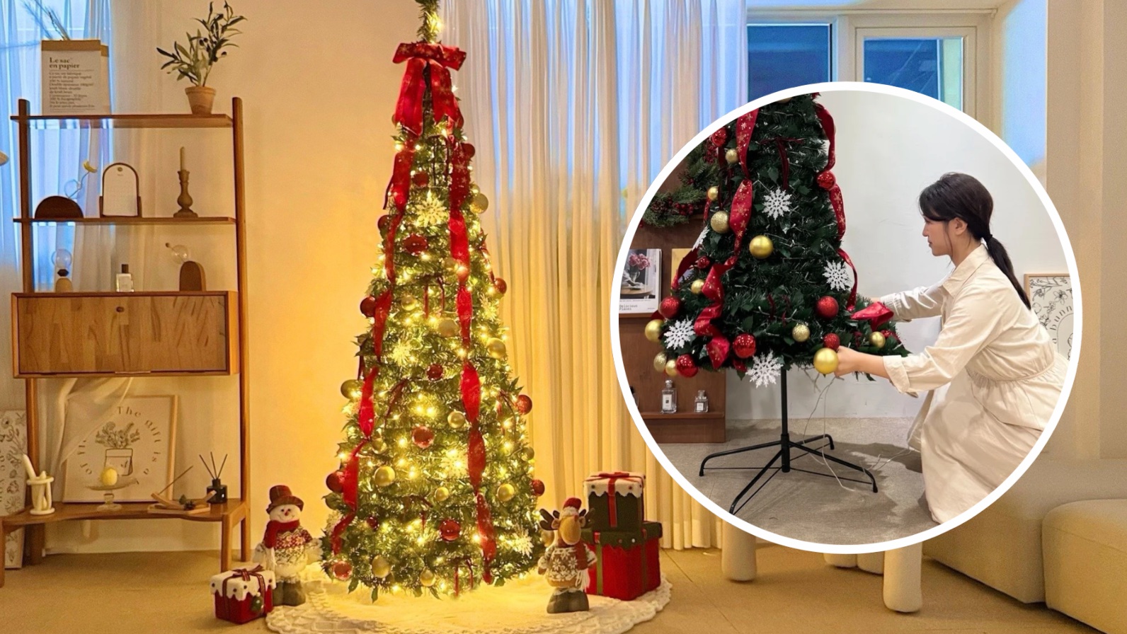 展开即成！5秒一触即开的豪华圣诞树，限时特惠全套装