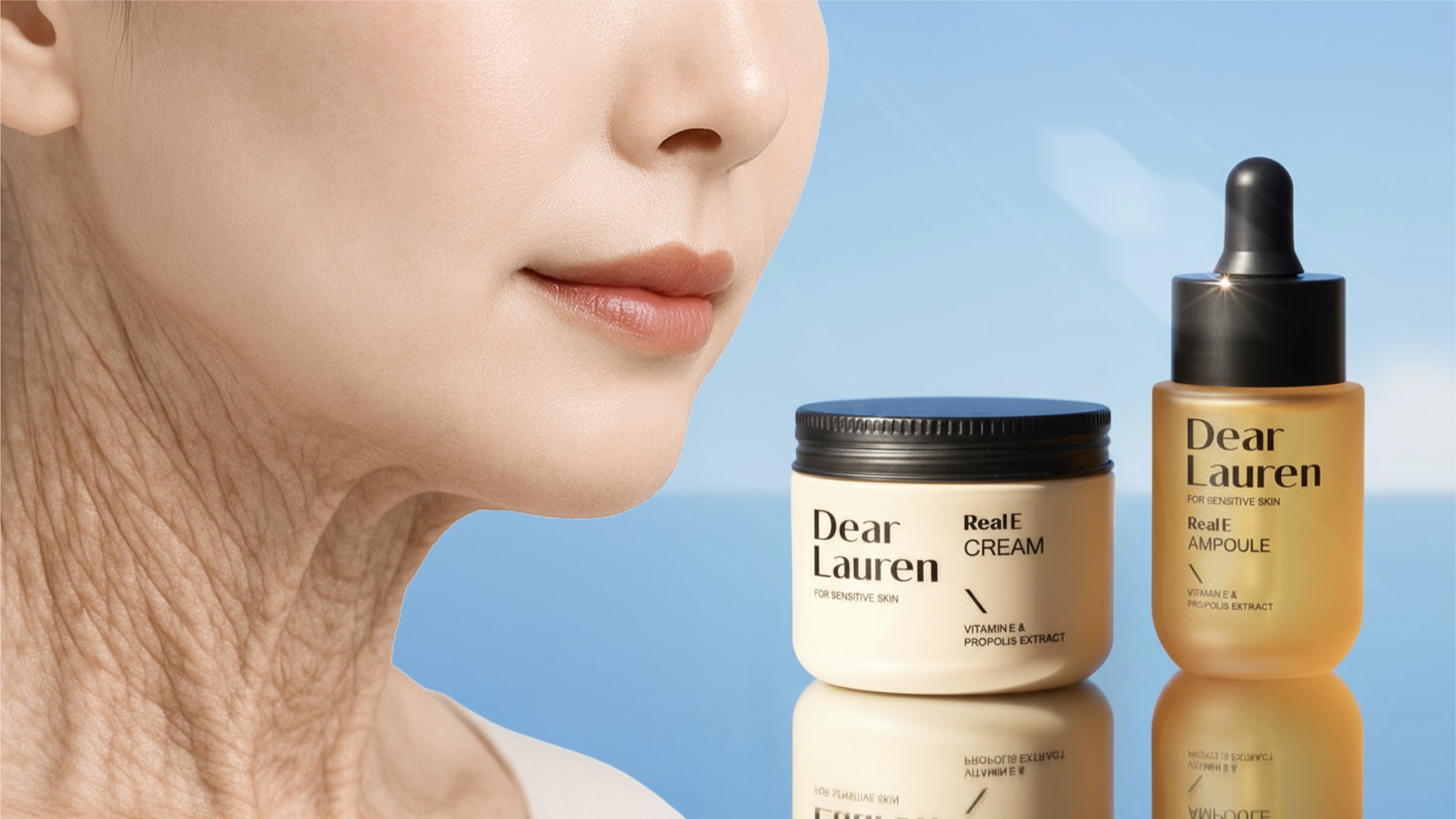 老化の80％は紫外線が原因、純度99％ビタミンEでケアを。