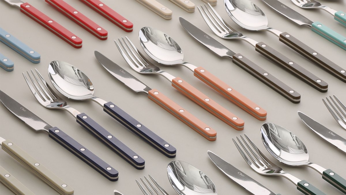 Set the Mood with 16 Colors｜Dishwasher-Safe European-Style Cutlery Set