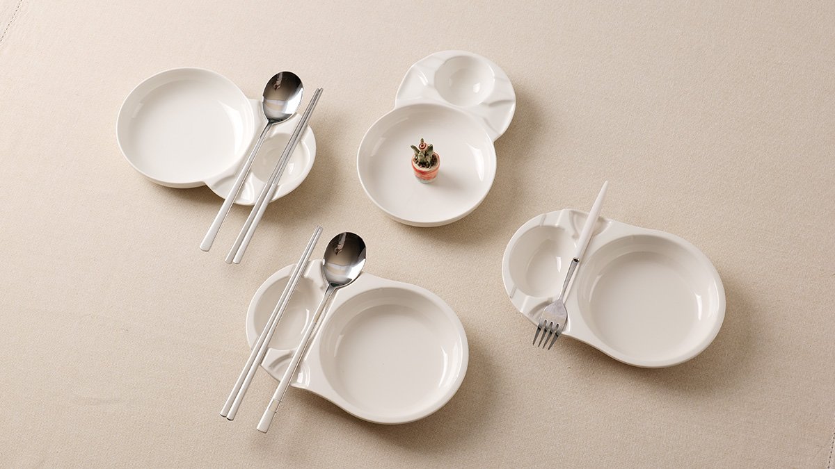 [Two Materials] All-in-One Plate: Side Dish Sauce and Spoon Rest Made Easy