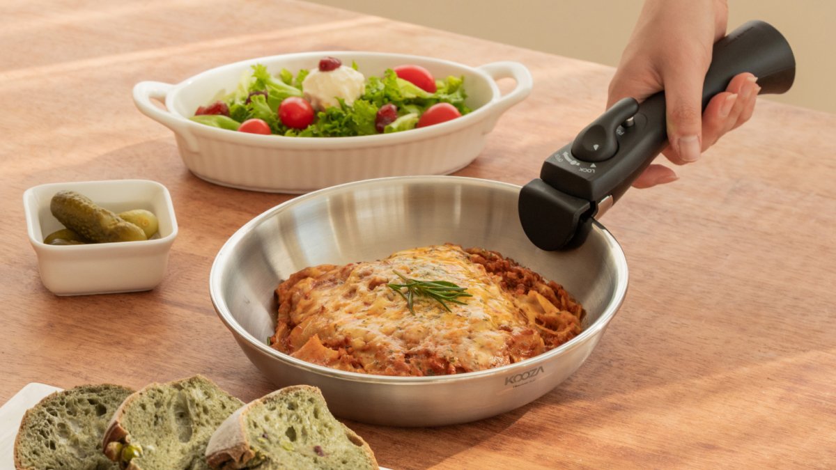 Wadiz限定｜一把手柄，画具桌与餐桌空间瞬间翻倍的多功能不锈钢锅