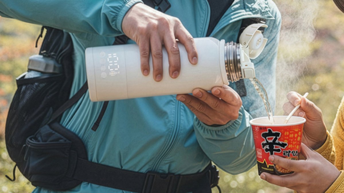 100℃加热无忧！500ML大容量+可更换电池‘无限加热’保温杯