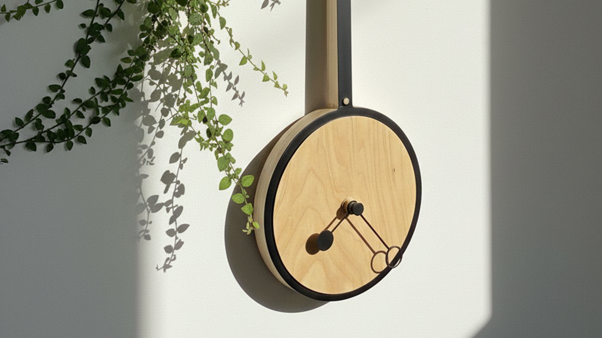 打造精致空间，极简原木时钟