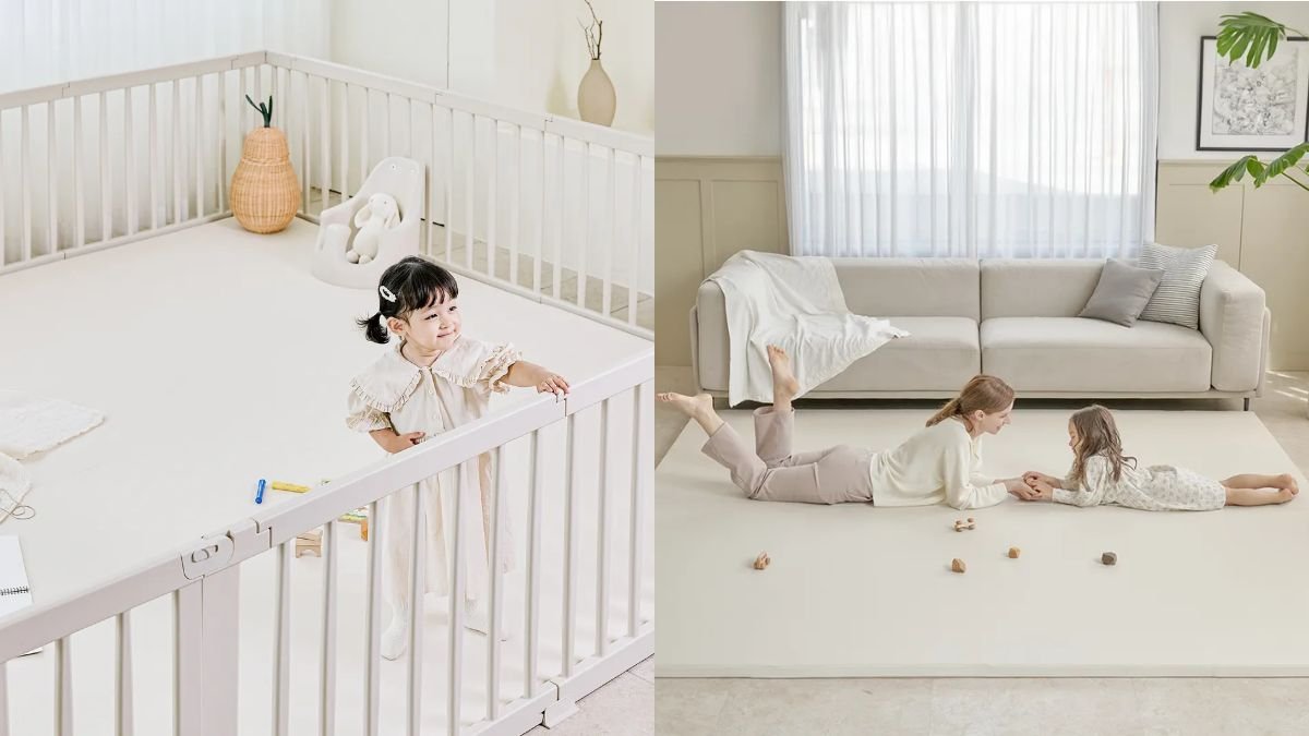 50000 Sets Sold! 98% Satisfaction Soft Matte Double-Sided Baby Play Mat & Foldable Baby Room Set✨