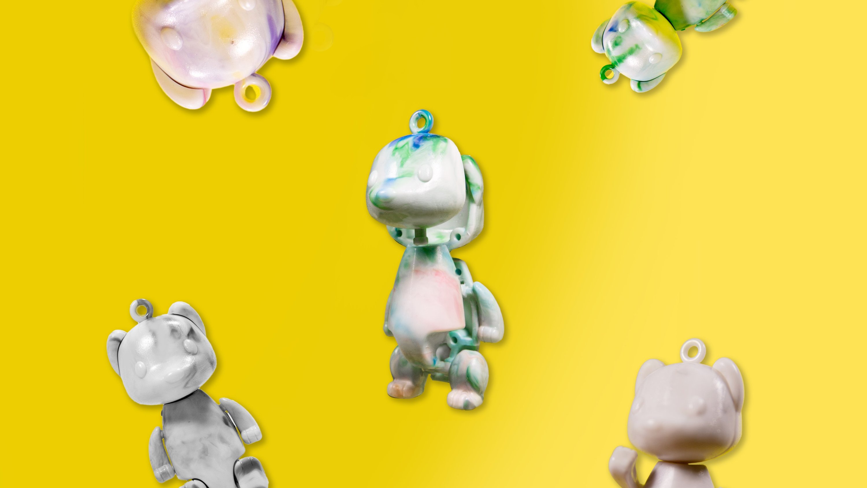 버려지는 병뚜껑으로 만든 피규어키링 re:Pla DAMBI