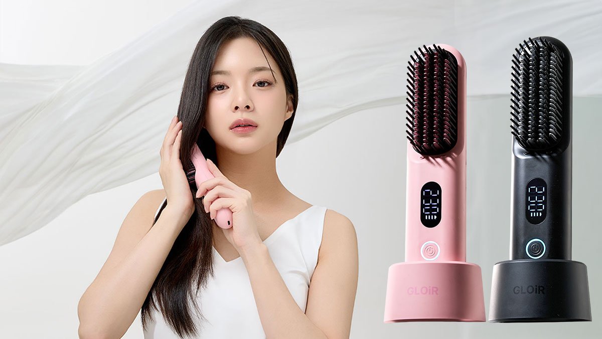 183 Teeth x 200 Million Plasma: Next-Level Wireless Hair Brush Straightener