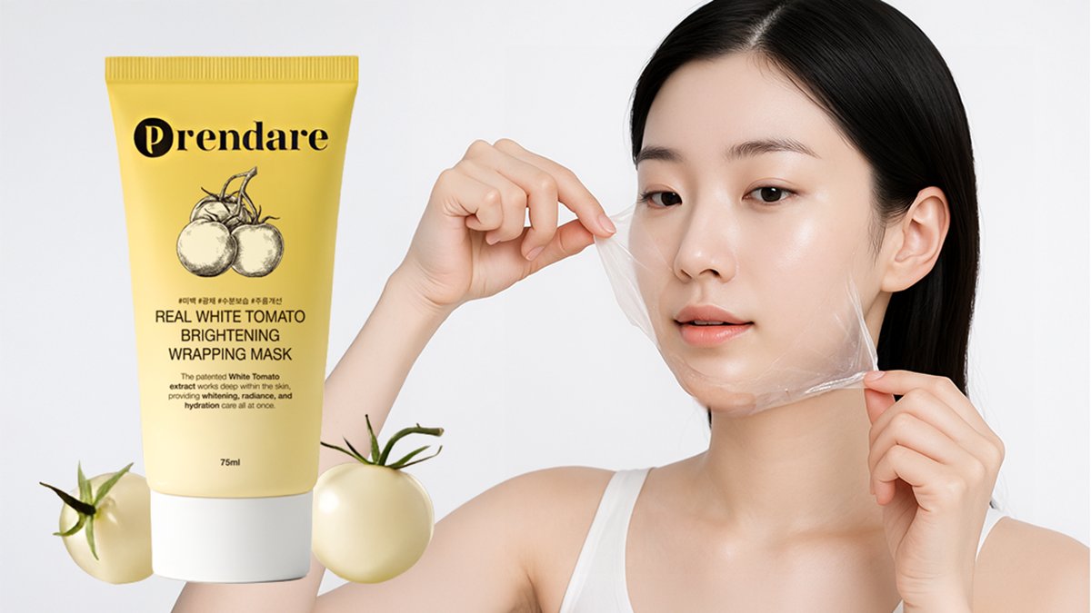 韓国コルマ特許成分「ホワイトトマト」配合の美白＆輝きケアラッピングパック