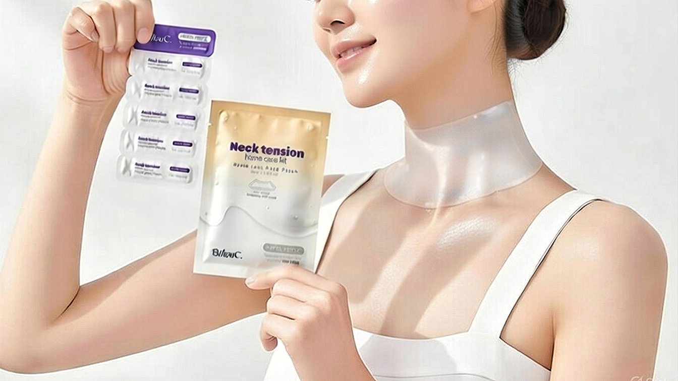 [颈纹护理套装] 7种肽复合精华涂抹→透明质酸锁水，效果非凡！