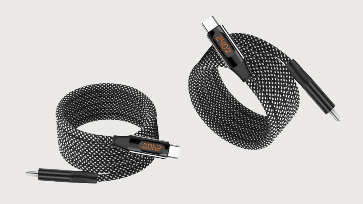 零缠绕，充电速度一目了然的磁吸数据线