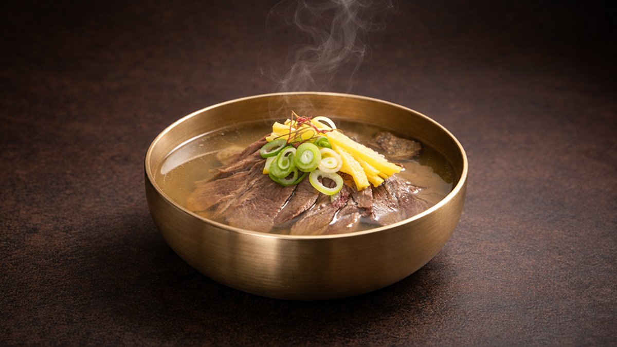 [美食推荐] 一碗的标准，100g韩牛大师牛骨汤 | 都河亭