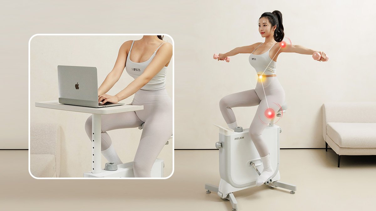 Compact Bike with 8 Resistance Levels Core Workout Done in Just 10 Minutes a Day