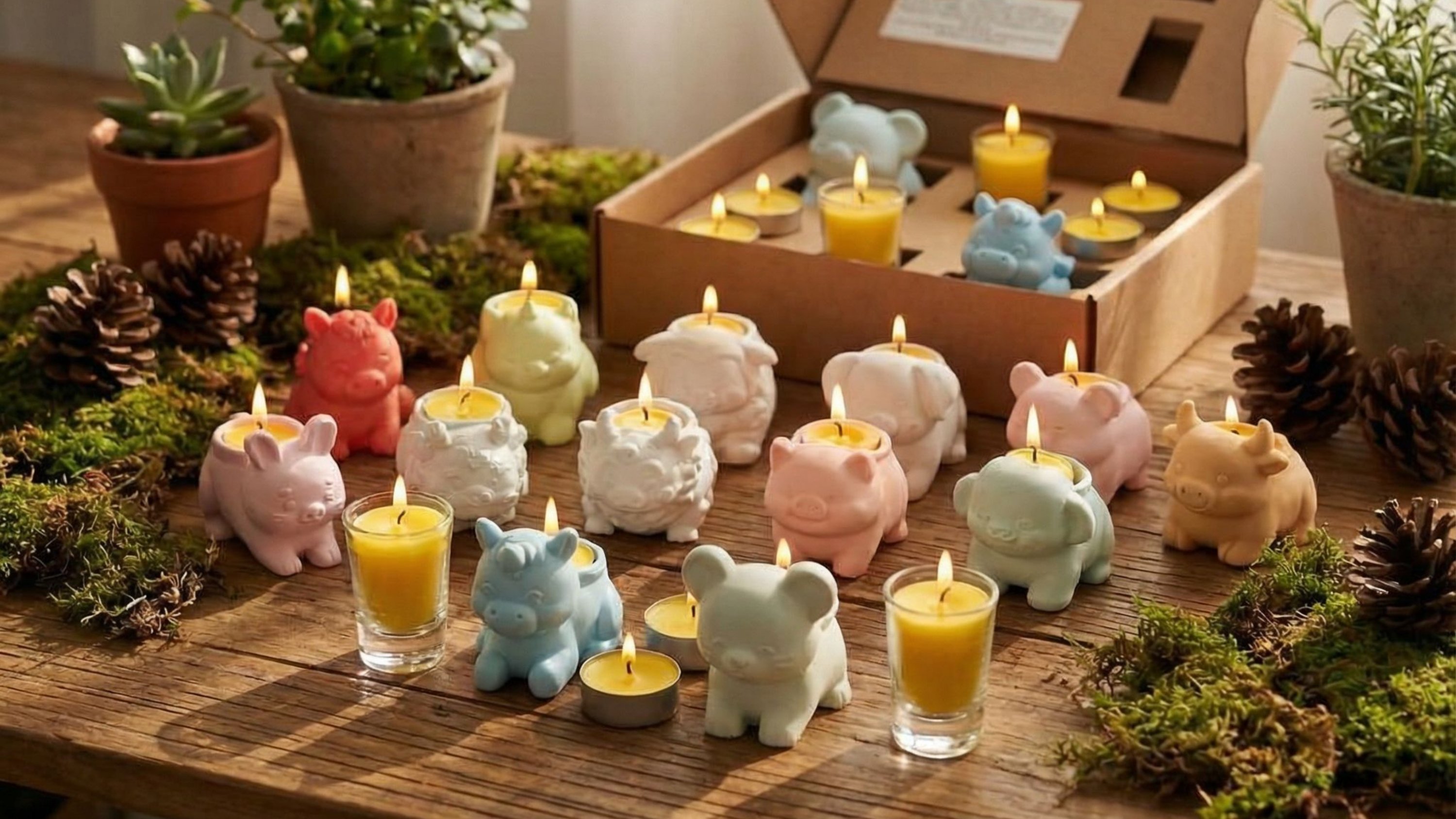 无害物质，100%纯天然蜂蜡蜡烛，无需通风安心享用