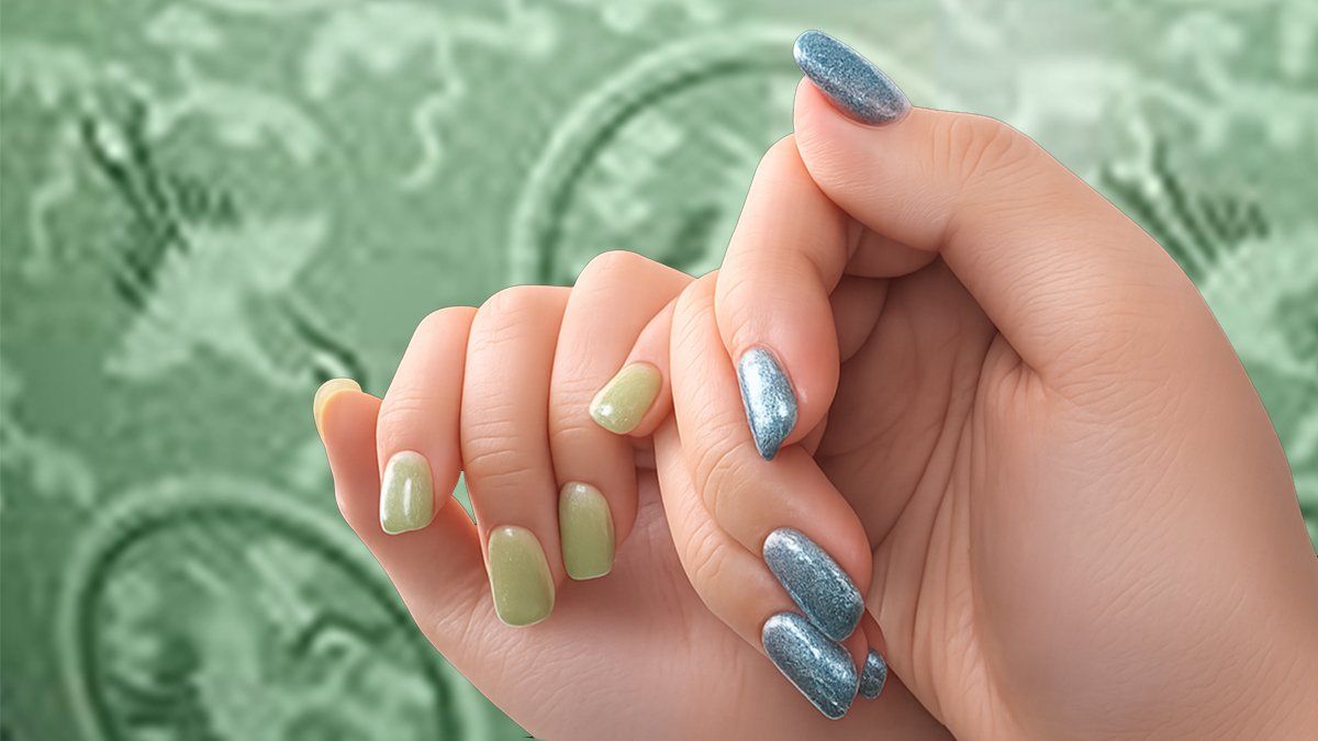 高麗青磁の翡翠色、朝鮮白磁の氷河色ジェルネイル