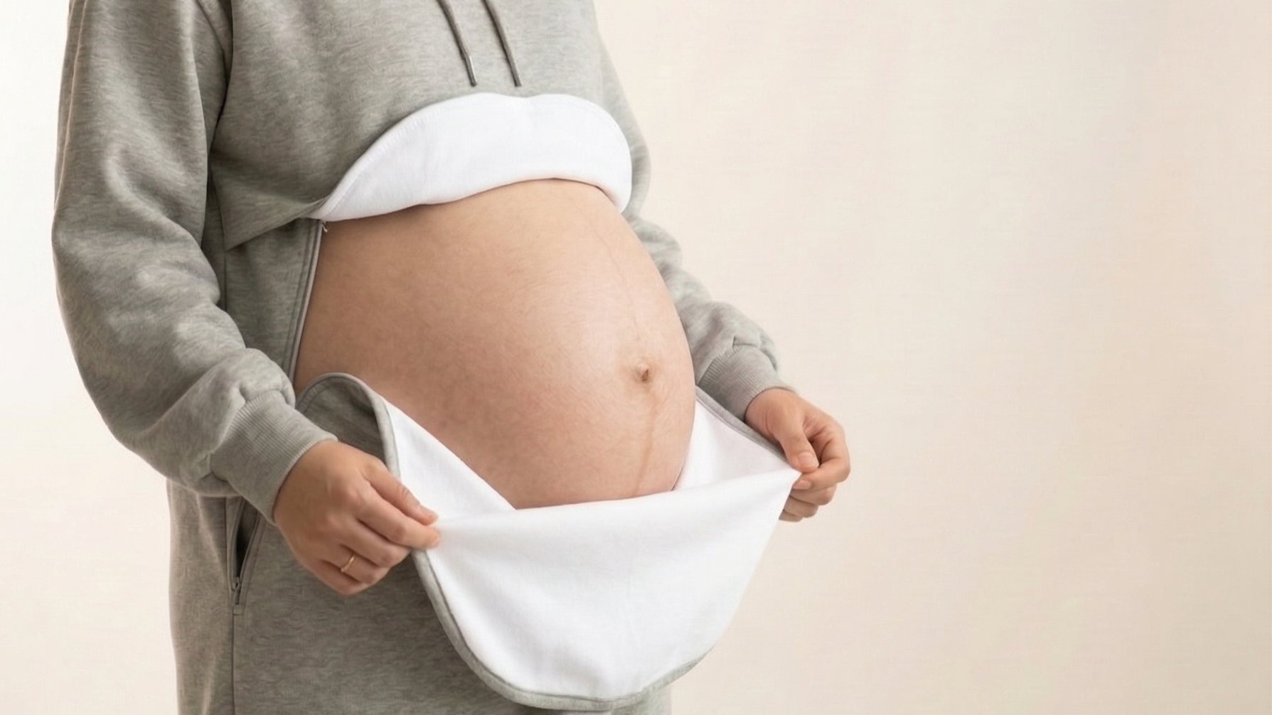 No Need to Lift Clothes | Patented Fetal Monitoring Maternity Wear BTC