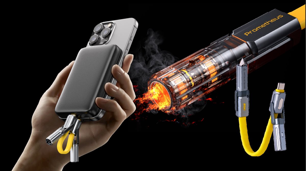 [AOHi] 融合刀锋、火花与极速的高端钛合金3合1数据线