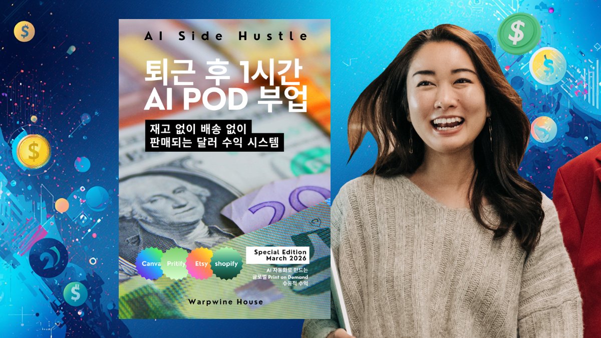 퇴근 후 1시간, AI로 만드는 달러 수동적 수익, POD 부업 시스템