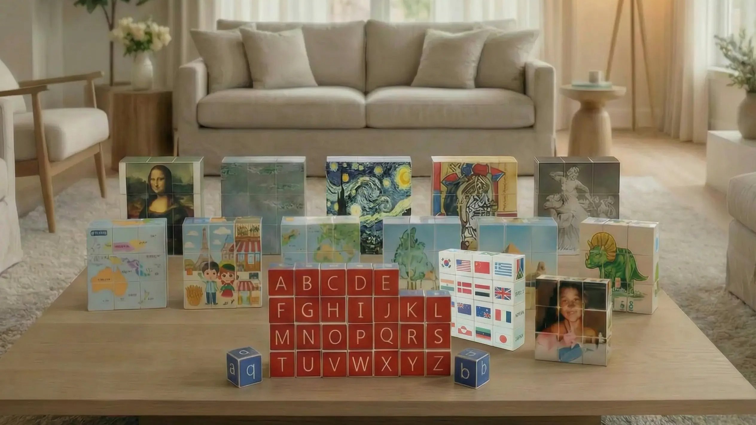 Custom DIY Magnetic Puzzle Cubes: English World Maps Masterpieces & More!