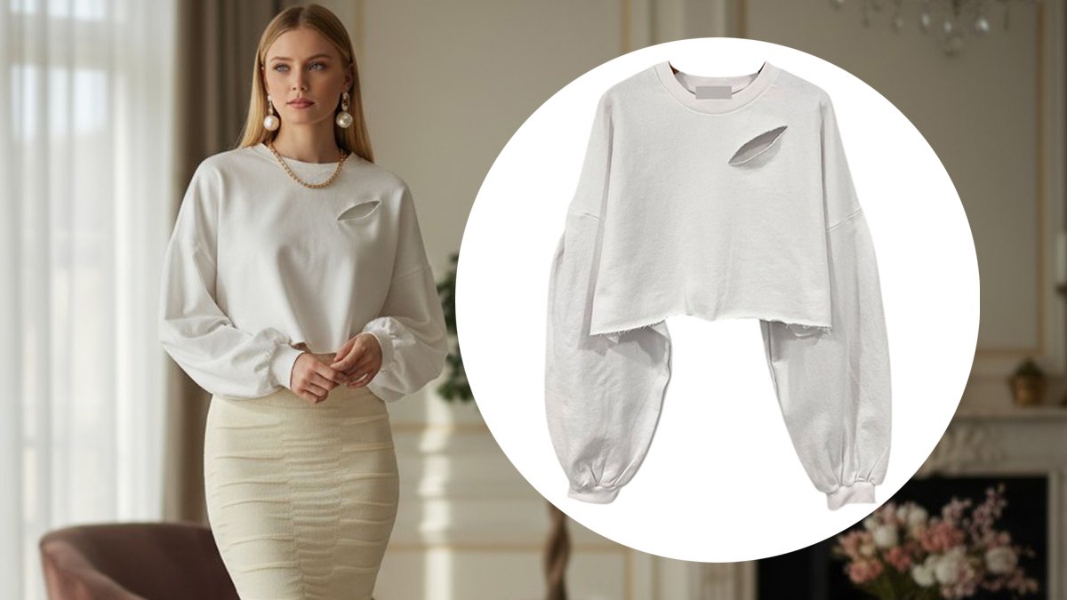 [5th Encore] Minimal slits meet relaxed silhouette in the perfectly balanced cropped tee