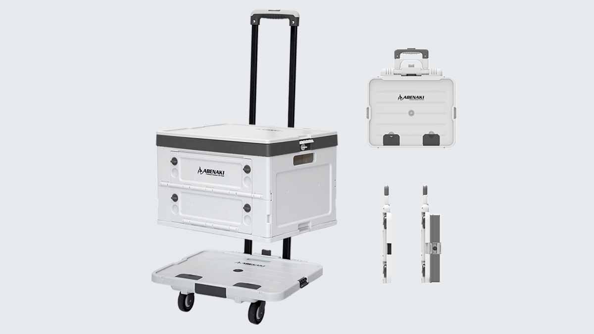 [5CM Ultra-Slim Storage] Say Goodbye to Bulky Shopping Carts with Avenaki Folding Cart