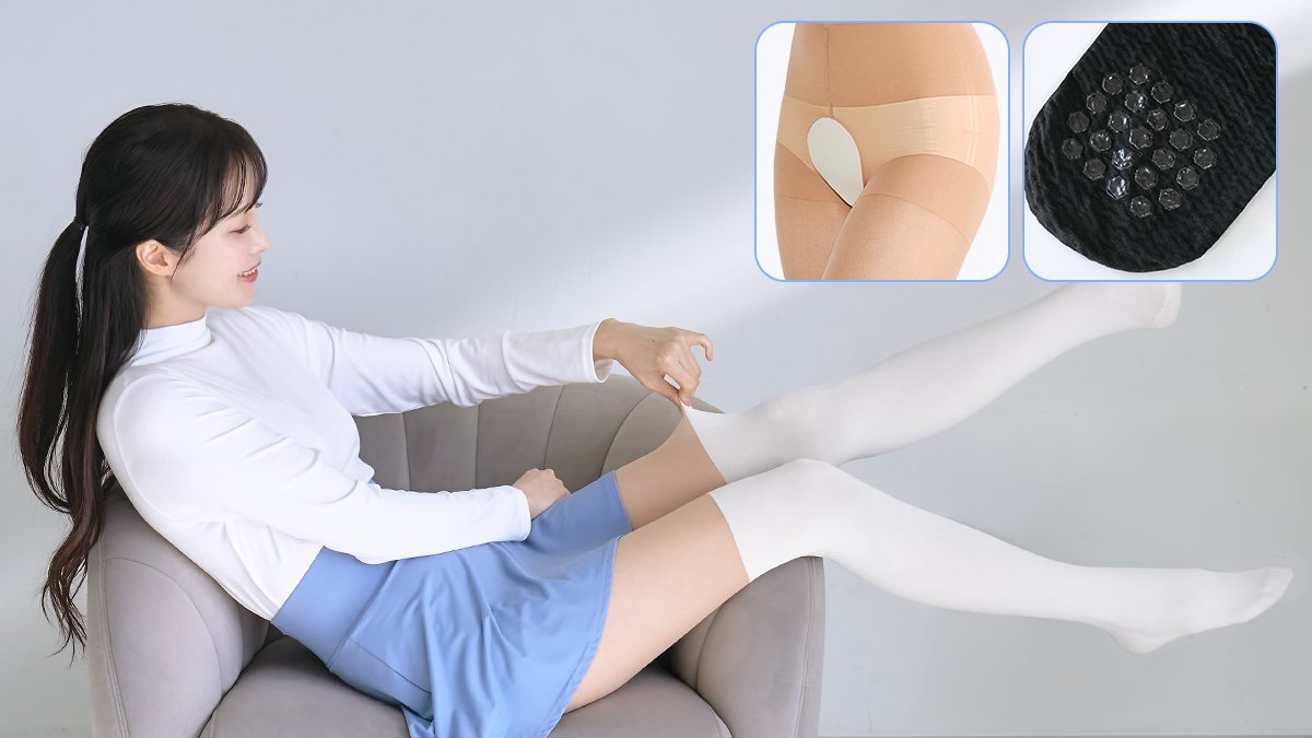 [高尔夫专用] 让双腿显得修长纤细，缓解疲劳的活力长筒袜