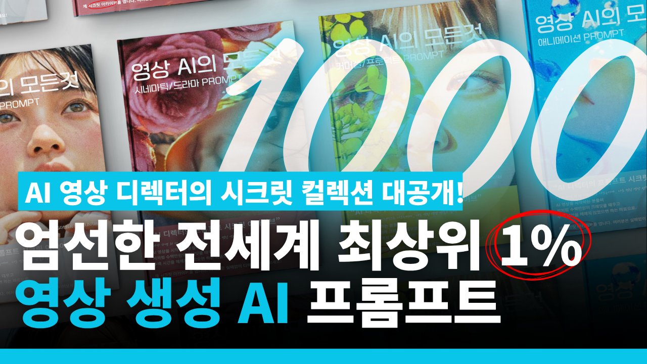 🔥시크릿 영상 프롬프트 1000개 공개🔥 현업 AI 디렉터의 보물상자