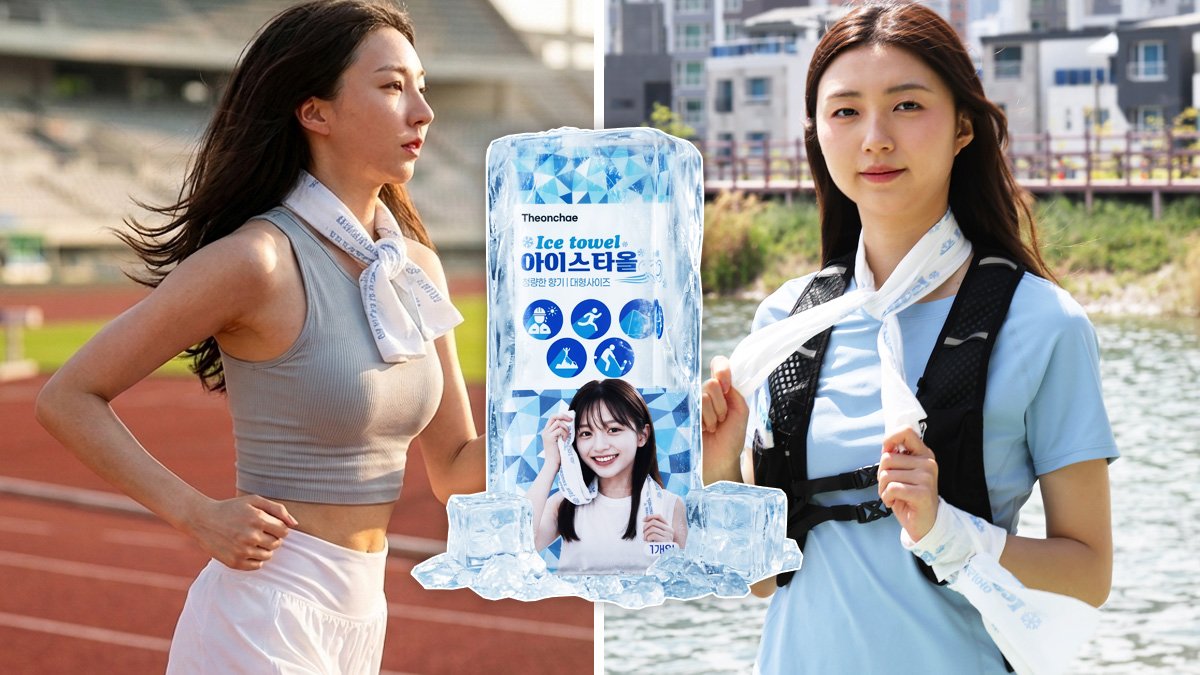 [쿨링 대형 타올] 목에 거는 순간 3시간 동안 4°C 여름필수템