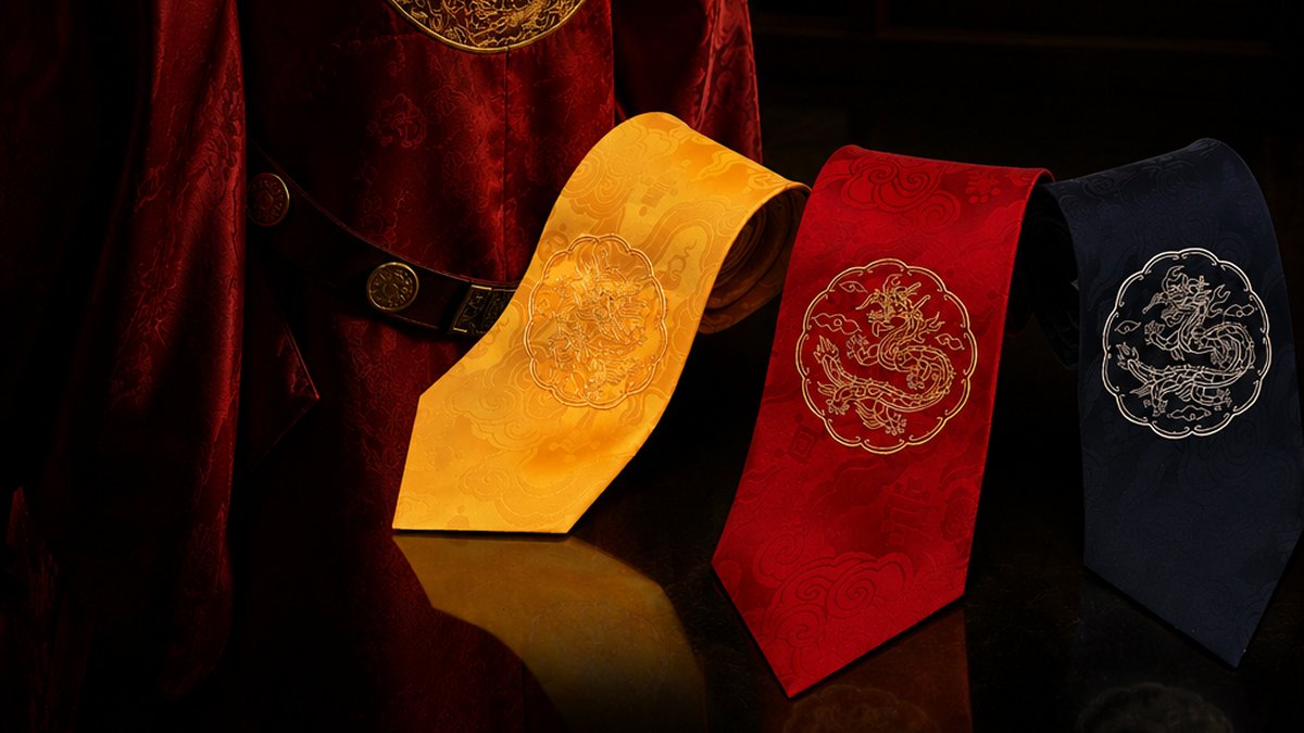 Royal Joseon Dynasty Fabric: Tie Crafted from Gonryongpo Material
