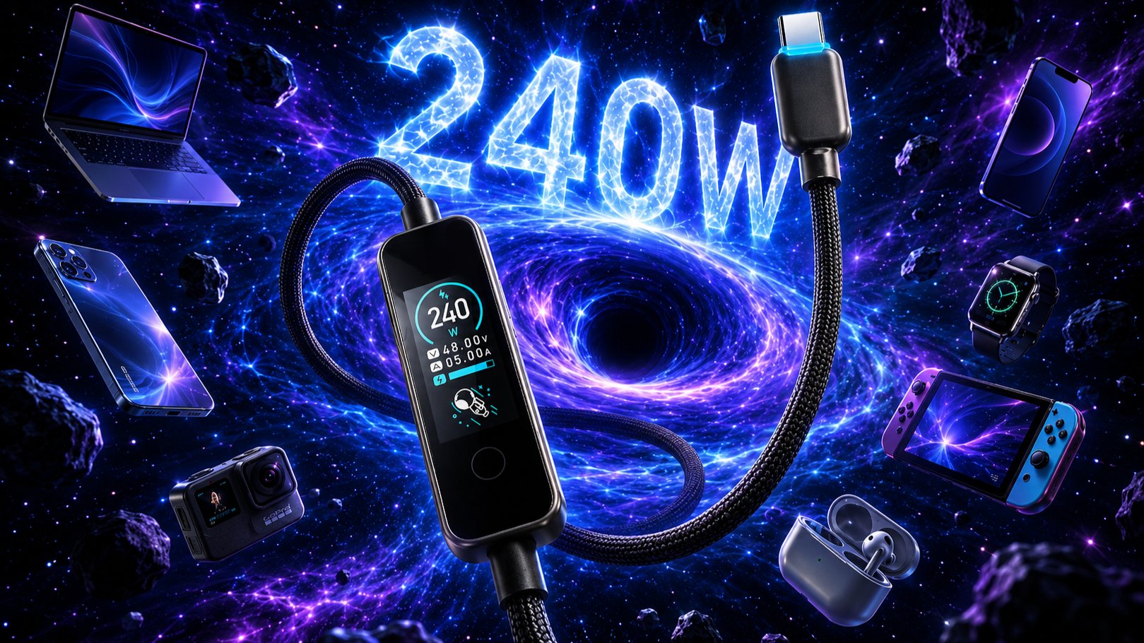 [Yanadoo] Master Tech with This LCD 240W Ultra-Fast Cable!