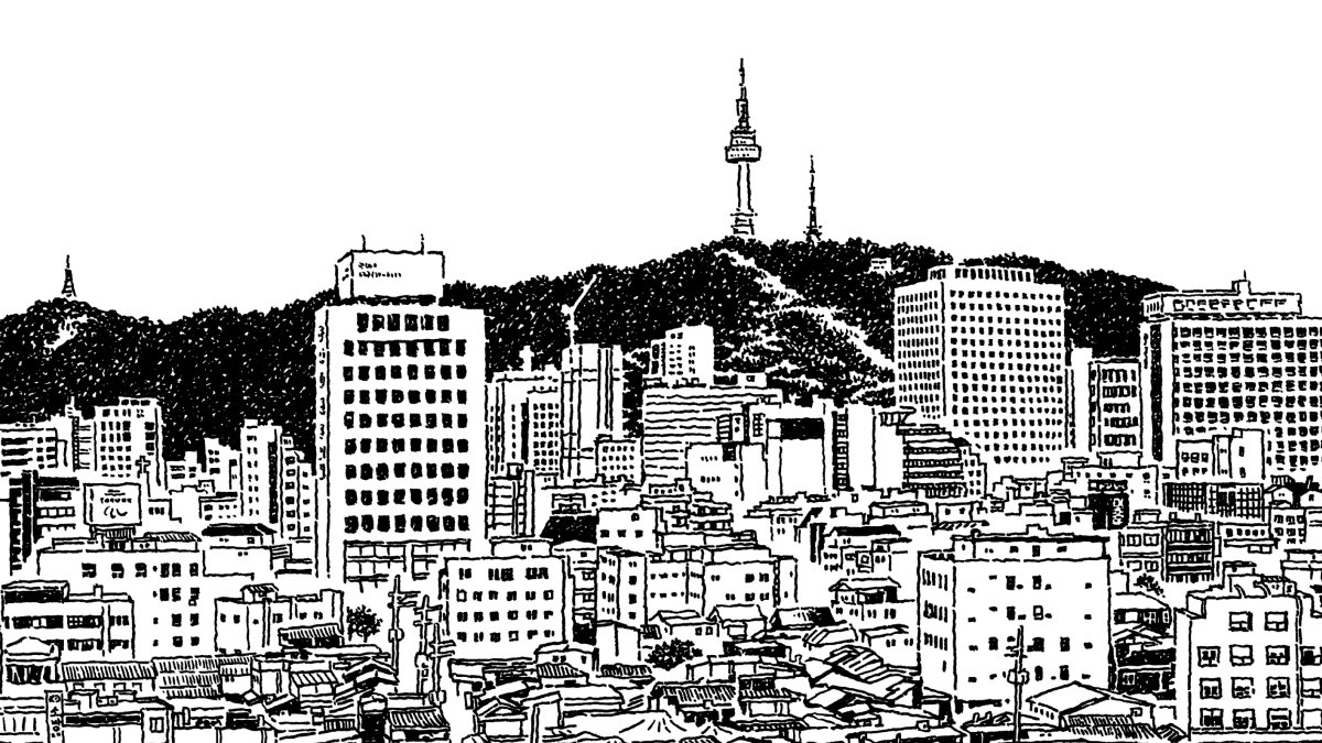 [限量版] 青瓦台与卡地亚认证的城市速写艺术家，薛东柱