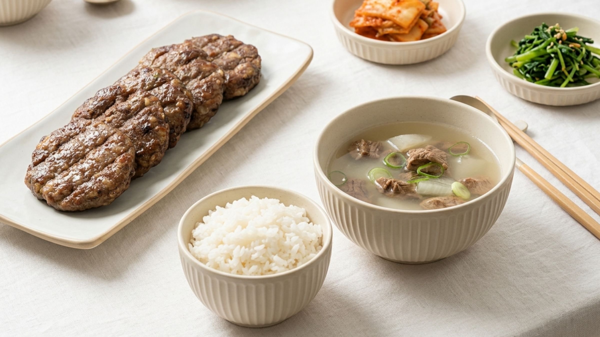 Rich Flavors of Yeongju Hanwoo Handmade Tteokgalbi & Clear Soup Warm Meal by Namsun Restaurant