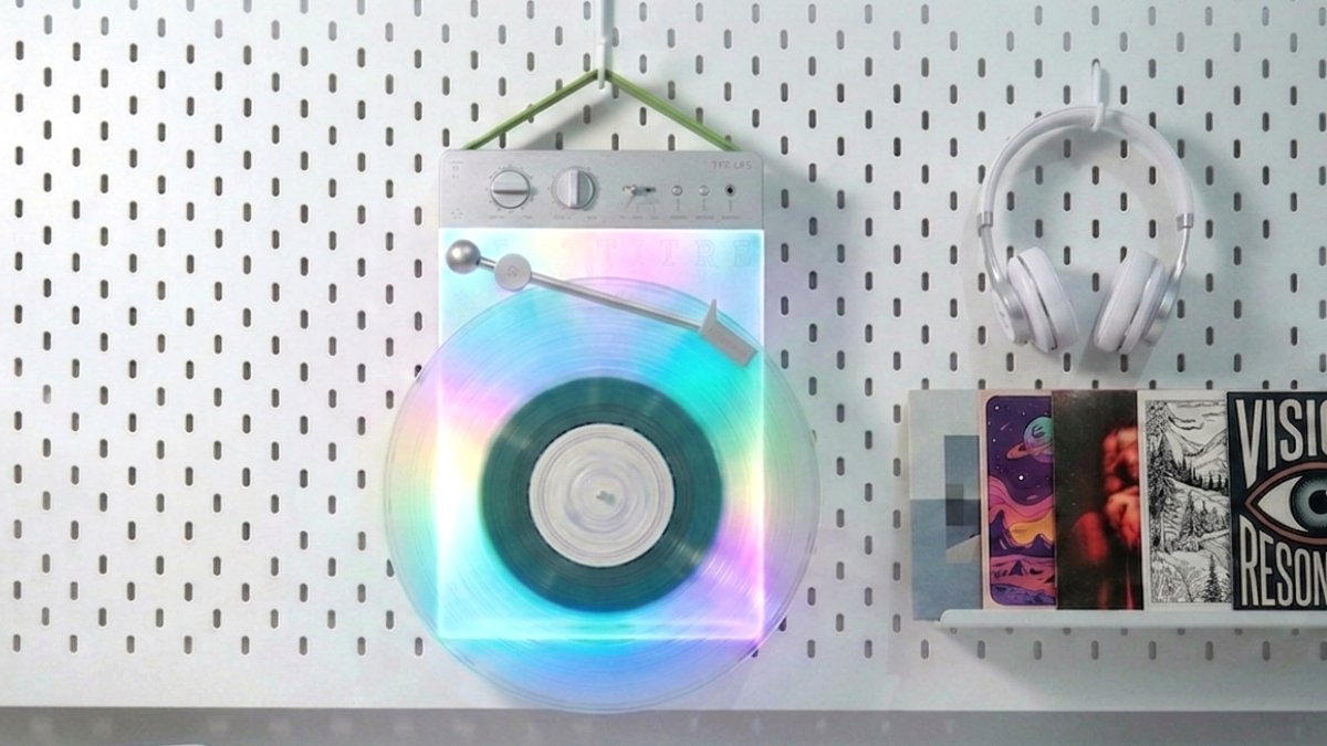 [2.5 Billion Worldwide] Wall-Mounted Turntable That Transforms Music Into Art
