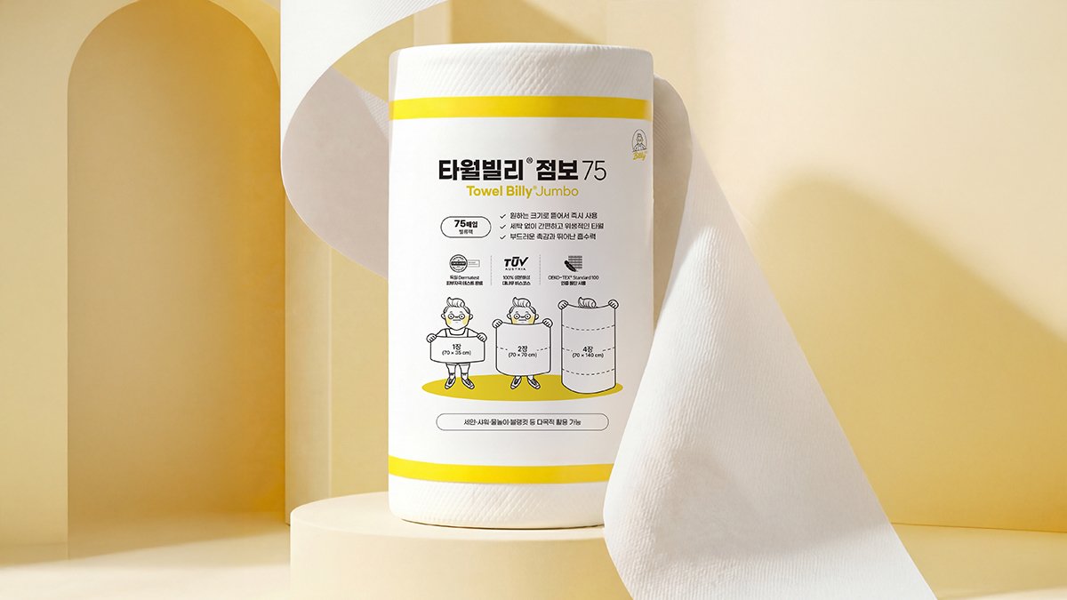 Break free from laundry. The first-ever towel Towellby Jumbo no washing needed!