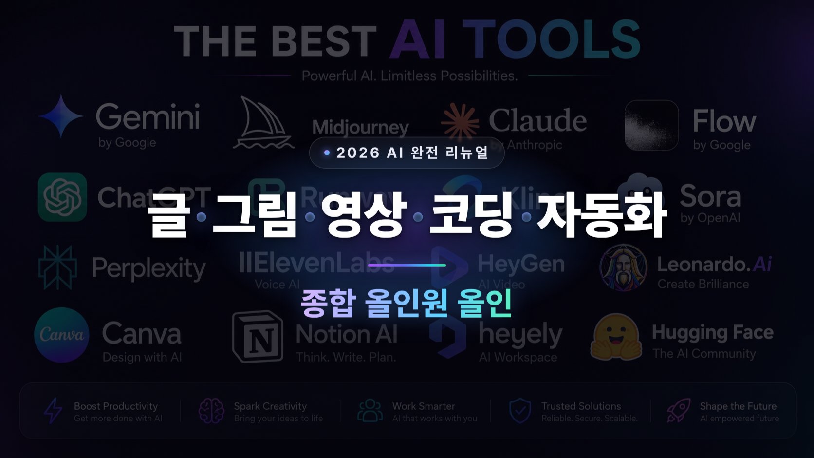 2026 AI 완전 리뉴얼! 글·그림·영상·코딩·자동화 종합 올인원 강의
