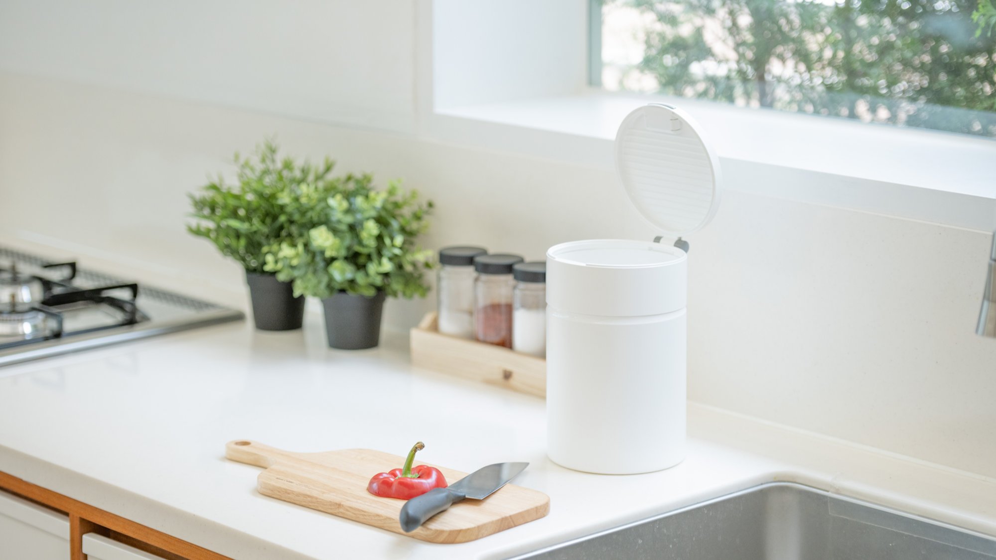 [Summer Odor & Pest-Free] Magnetic Airtight Food Waste Bin