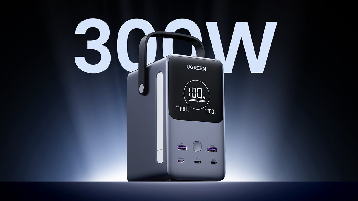 6배 오래가는 유그린 300W 대용량 보조배터리 V2, 랜턴 기능 탑재!