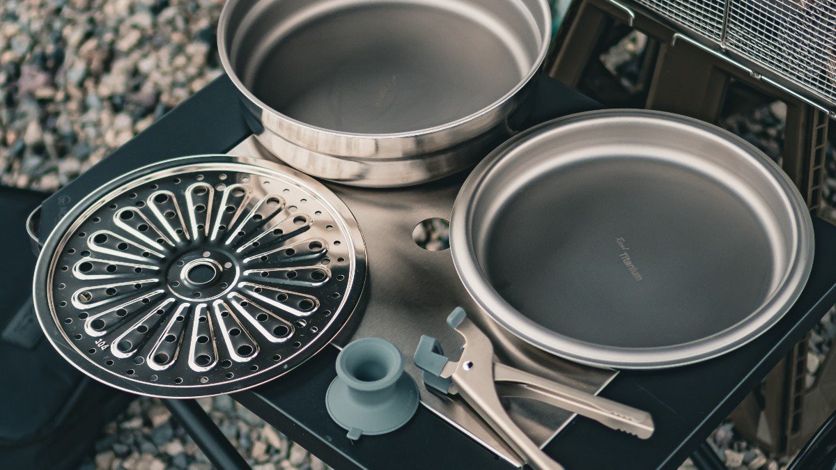 Brand-new 99.9% Real Titanium Pan Pot and Steamer—all in one.